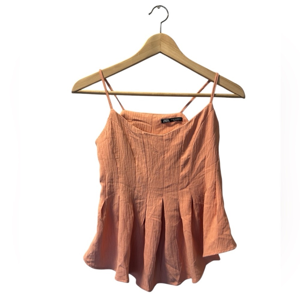 Zara Peach Spaghetti Strap Top